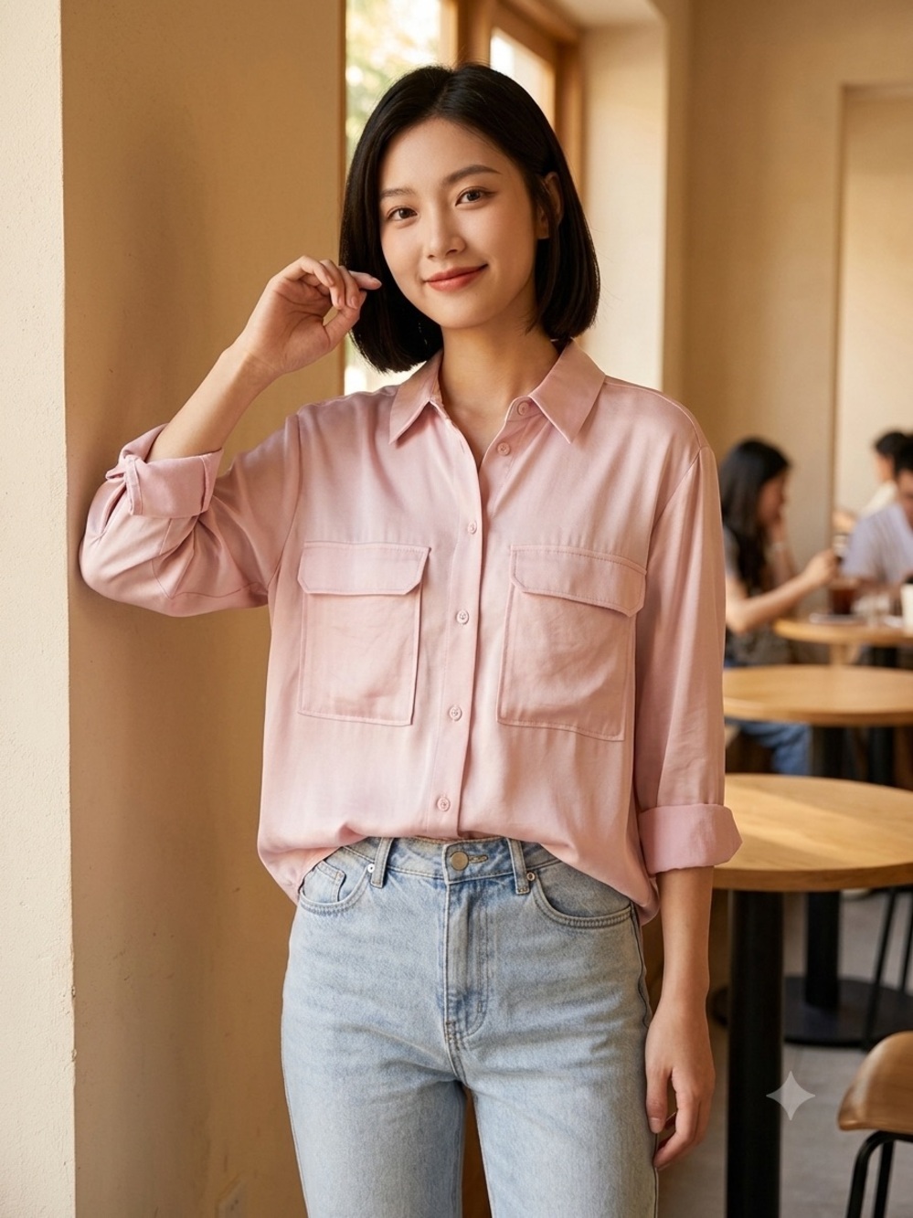 M. Zara FLUID SHIRT WITH POCKETS